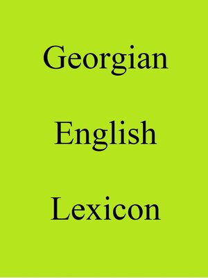 cover image of Georgian English Lexicon